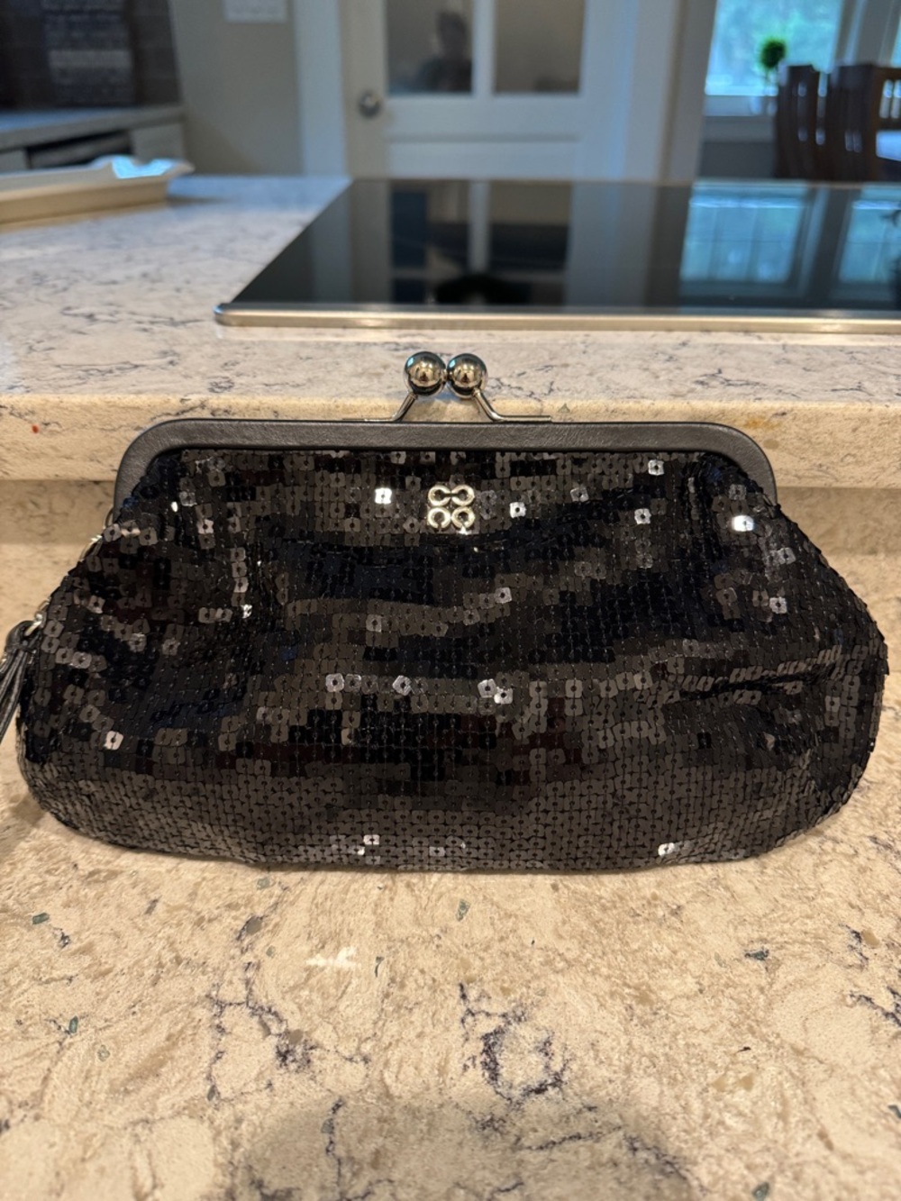 Coach Black Sequin Frame Clutch - Picture 2 of 6